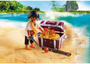 PIRATE WITH TREASURE CHEST