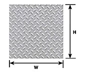 O SCALE DIAMOND PLATE 2pcs