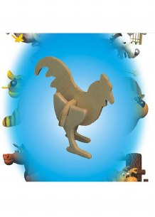 WOOD MINI ROOSTER 3DPUZZLE