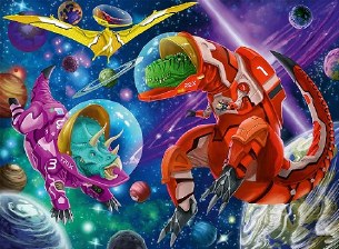200 pc. SPACE DINOSAURS