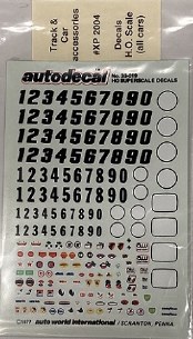 HO SCALE DECALS