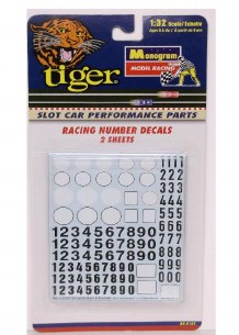 1/32 RACING NUMBER DECALS