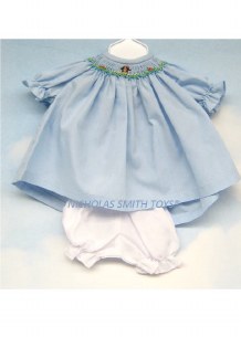 10"  BISHOPED SMOCKED BLUE