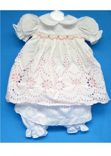 18" SMOCKED LACE FLOWER DRES