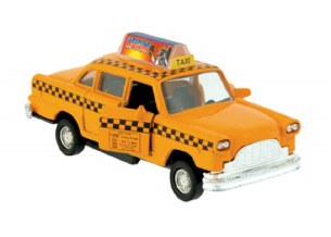 DIE CAST YELLOW CAB PULL BACK