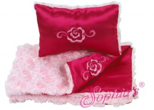 PINK SATIN PILLOW & COMFORTER