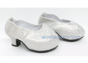 SILVER PLATFORM HIGH HEELS