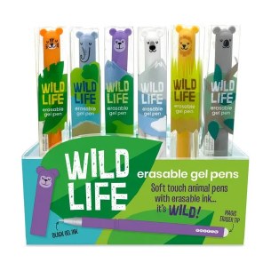WILD LIFE ERASEABLE PENS ASST