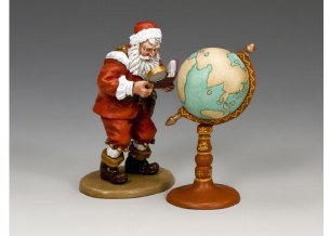 SANTA AND HIS GLOBE