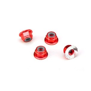 NUTS RED ANODIZED 4mm (4)
