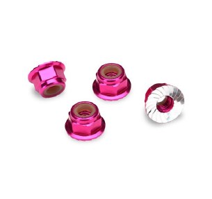 NUTS, 4MM PINK NYLOCK
