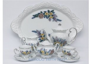 LARGE FLORALTEA SET