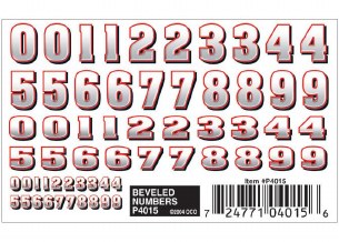 DRY TRANSFER BEVELED NUMBERS