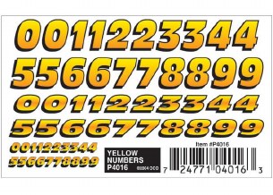 DRY TRANSFER YELLOW NUMBERS