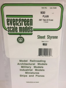 SHEET STYRENE PLAIN .030