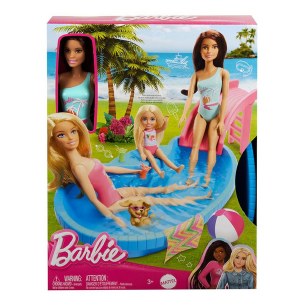Barbie Pool with Brunette Doll
