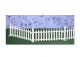 6 PC WHITE PICKET FENCE METAL