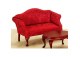 RED MAHOGANY LOVE SEAT