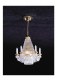 BRASS CRYSTALENE CHANDELIER