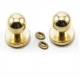 BRASS ROUND DOOR KNOB 4 PK
