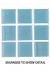PASTELBLUE GLASS MOSAIC SHEET