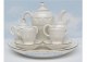 WHITE TEA SET W/ GOLD TRIM