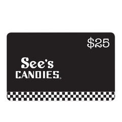 See's Candies Gift Card $25.00