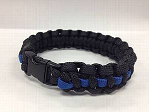 Paracord Bracelet, Blk/Blue