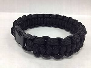 Paracord Bracelet, Solid Black