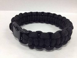 Paracord Bracelet, Solid Black