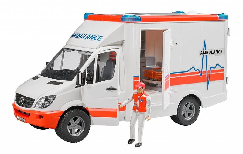 large toy ambulance with doors that open