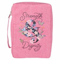 BIBLE COVER - Strength Pink M