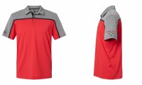 Polo, Adidas, Red, Gray, S