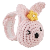 Crochet Wristlet - Pink Bunny