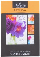 CARD BOXED, Birthday - Flowers