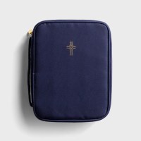 BIBLE COVER - NAVY CROSS
