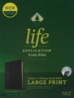 NLT Life Application Study Bible - Large Print, Black