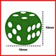 Opaque 10mm Spot Dice Green Opaque 10mm Spot Dice Green