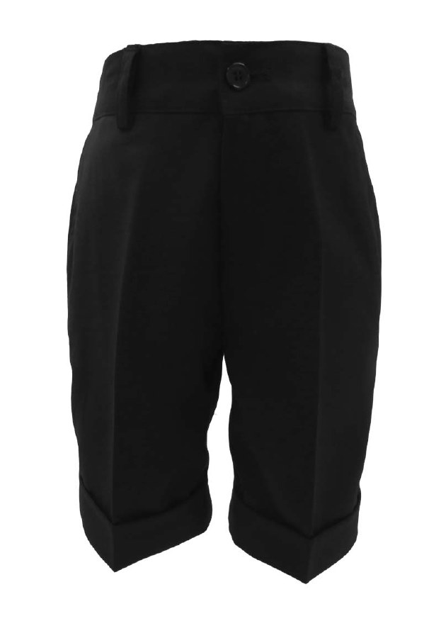 boys black dress shorts