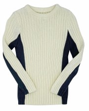 Colorblock Ribbed Sweater Crea