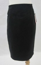 Suede Pencil Skirt Black 12