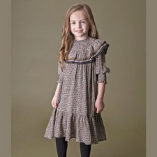 Crinkle Print Dress Blue 14