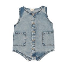 Boys Boxy Romper Stone Wash 12