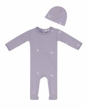 Stretchie Set W/ Bows Thisle 1