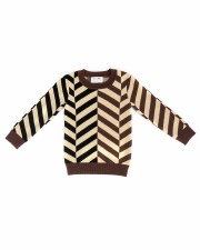 Angled Stripe Sweater Chocolat