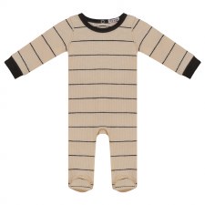 Ribbed Pinstripe Stretchie Bla
