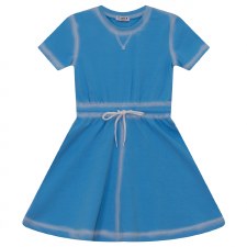 Fade Drawstring Dress Bluejay