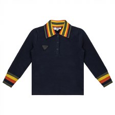 Polo W/ Multistripe Trim Navy