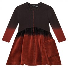Dip Dye Velour Dress Cabernet