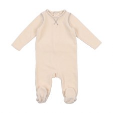 Classic Velour Footie Cream/Gr